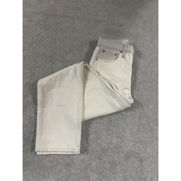 Abercrombie & Fitch Denim - Abercrombie‎ & Fitch Jeans 27 / 4 Womens 90s Straight Faux Leather Ultra High